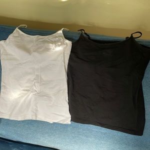 Two Camis with shelf bras